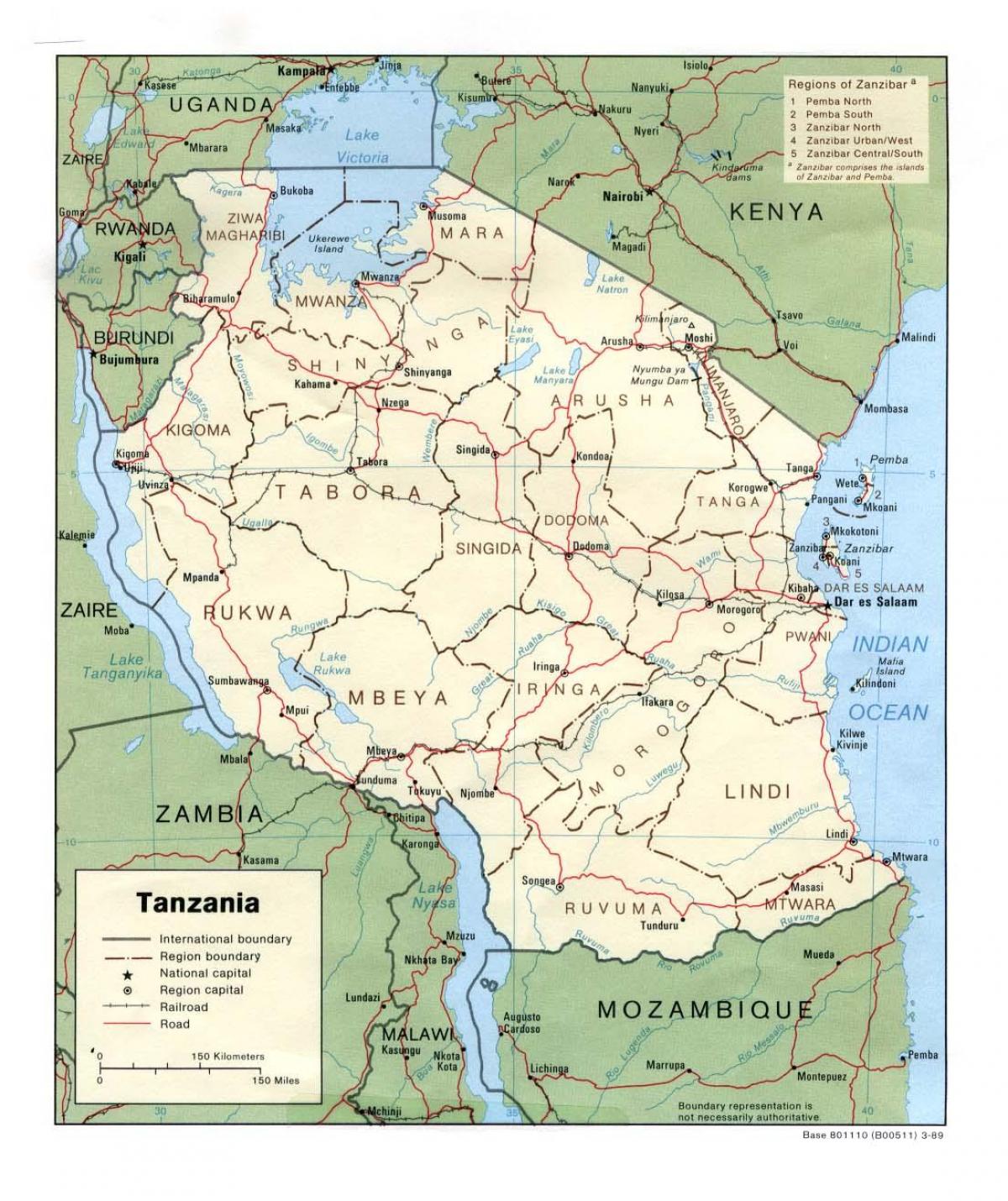 Mapa historiko guneak tanzania