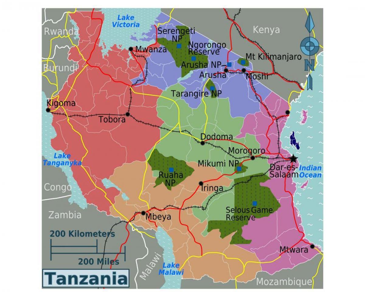 Mapa tanzania hizkuntza