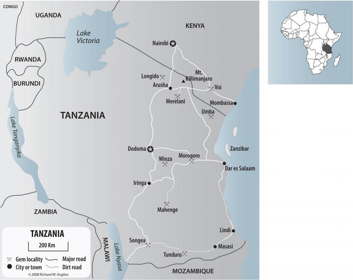 Mapa tanzania urre meategiak