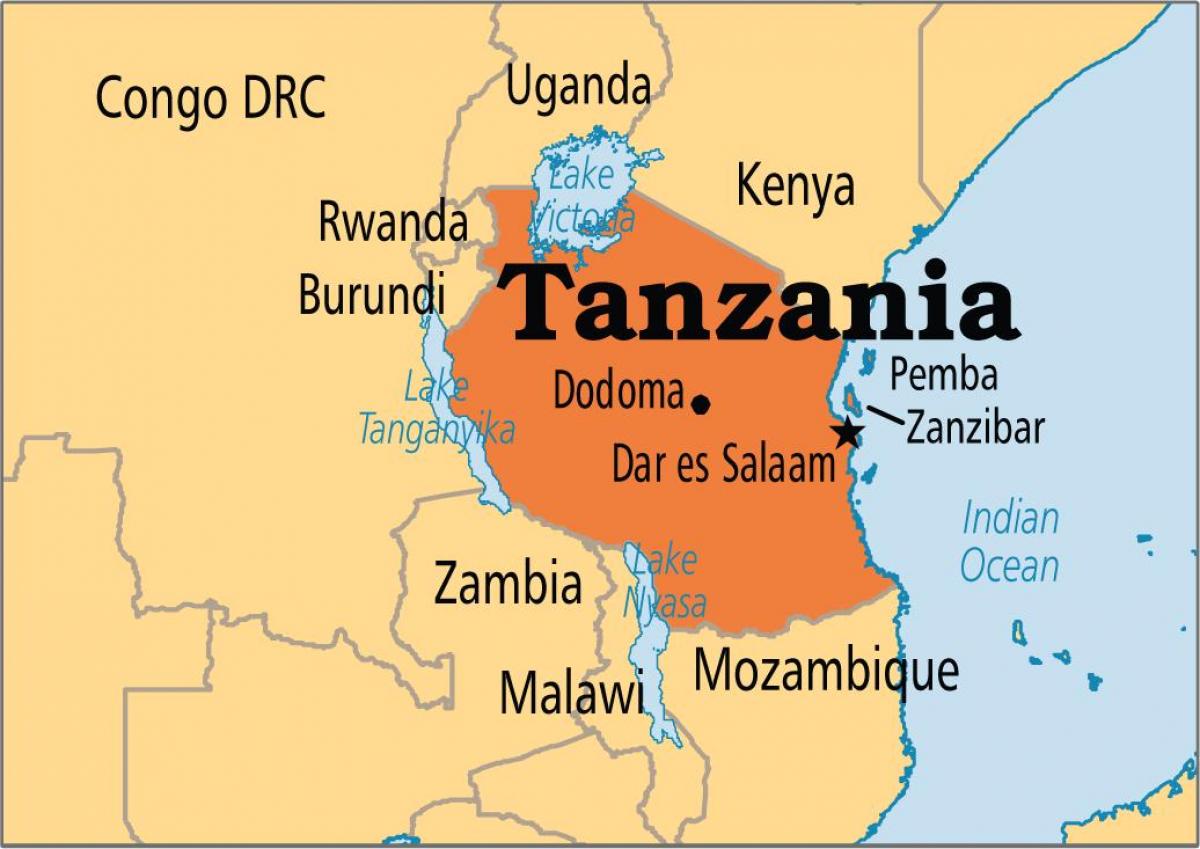 Mapa dar es salaam tanzania