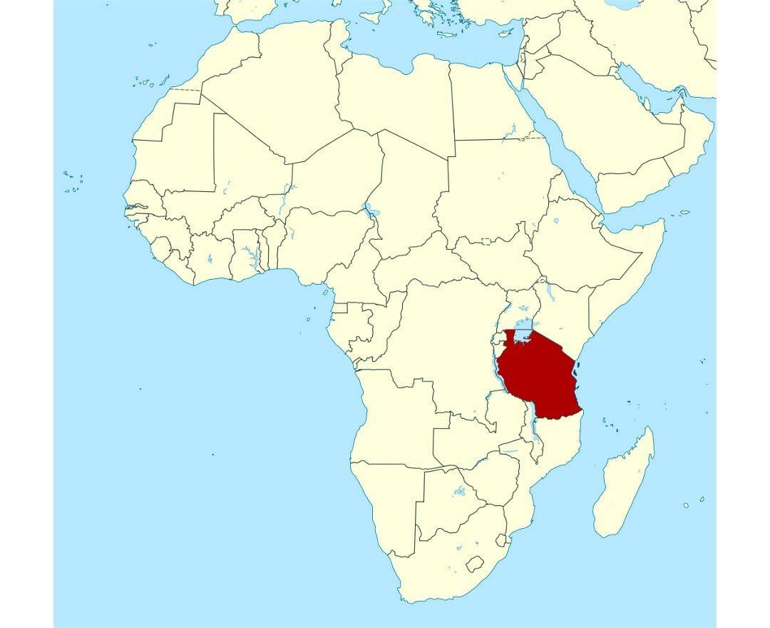 Mapa kokapena: tanzania munduko