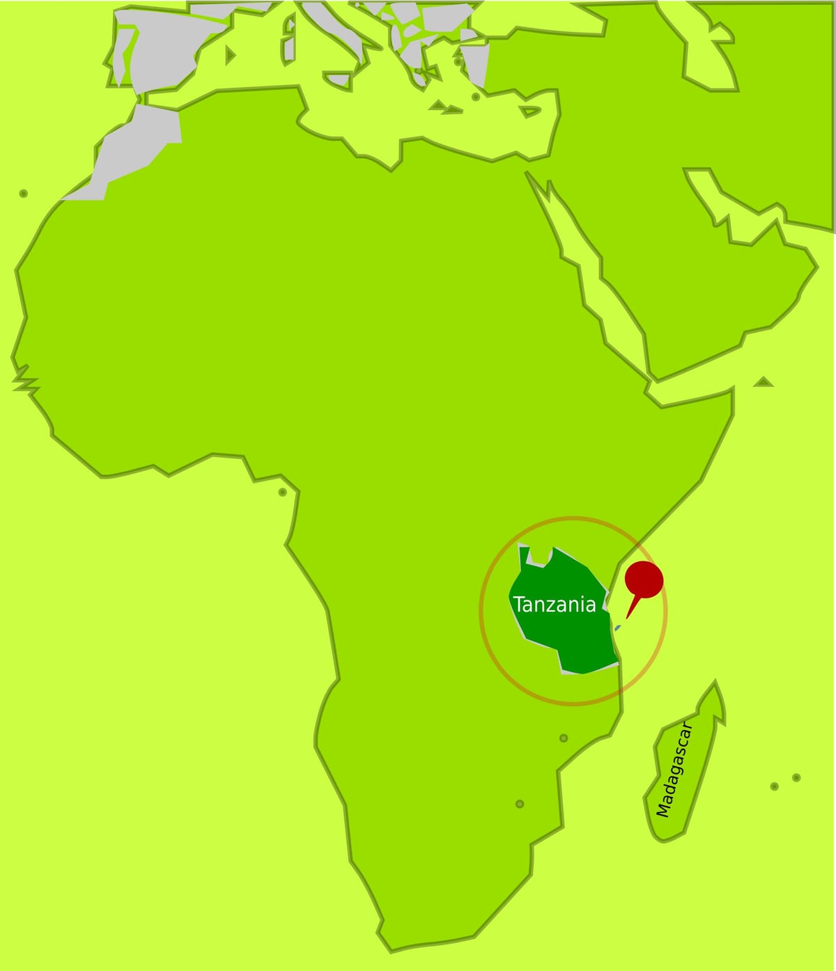 Mapa mafia island tanzania