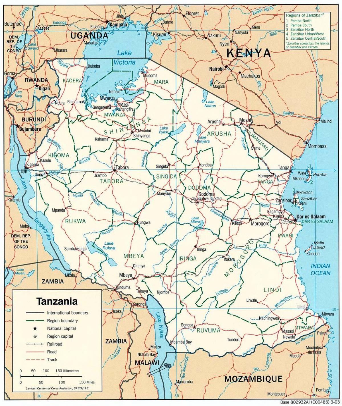 mapa tanzania hiri