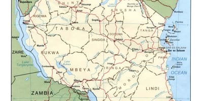 Mapa historiko guneak tanzania