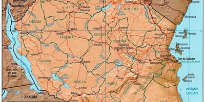 Mapa tanzania erakutsiz historiko guneak