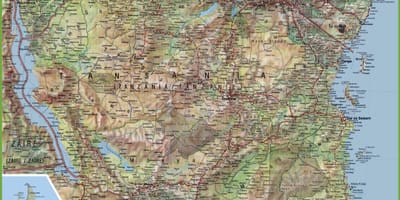 Mapa zehatza tanzania