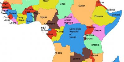 Mapa afrikan erakutsiz tanzania