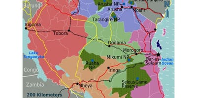Mapa tanzania hizkuntza