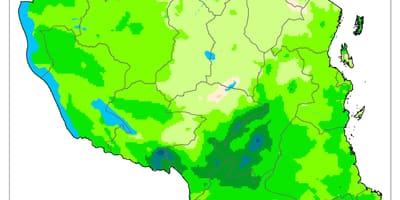 Mapa tanzania klima
