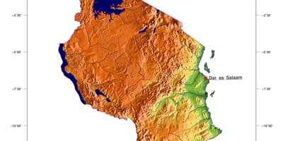 Mapa tanzania kota