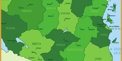 Mapa tanzania landaretza