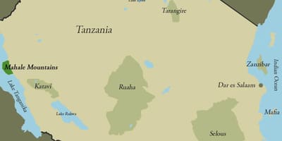 Mapa tanzania mendiak