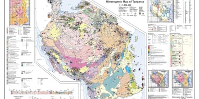 Geologia eta mineral mapa tanzania